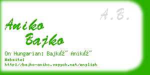 aniko bajko business card